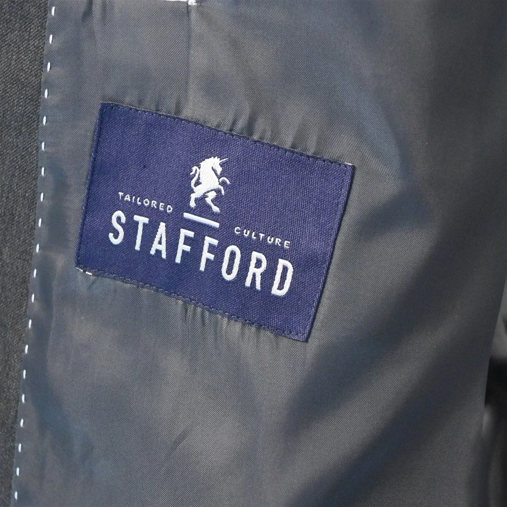 Stafford 50R Gray Travel Suit Seperates Mens Blazer‎ Suit Jacket Sport Coat